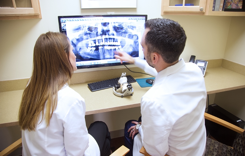 Baltimore dentists looking at digital dental x rays